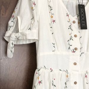 Cream colored flower detail Roolee dress